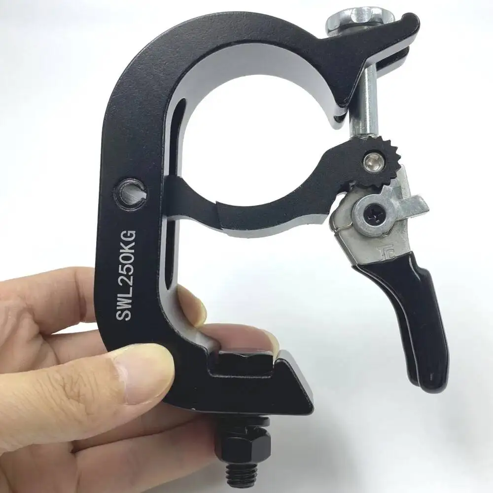 Heavy Duty Aluminum Clamp SWL 250KG Mount 44-52mm Truss Fast Lock G-Clamp Adjustment Fold Clamp For Stage Sound Light Fixtures