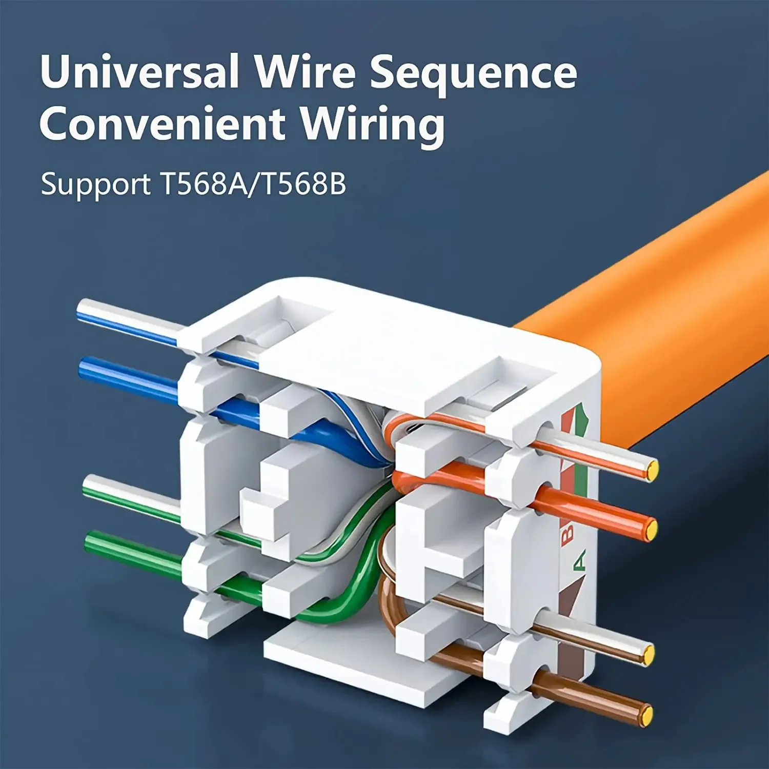 WoeoW-conector Keystone blindado, 10 piezas, RJ45, Cat8, Cat7, Cat6A, STP, tipo sin herramienta, módulo de aleación de Zinc