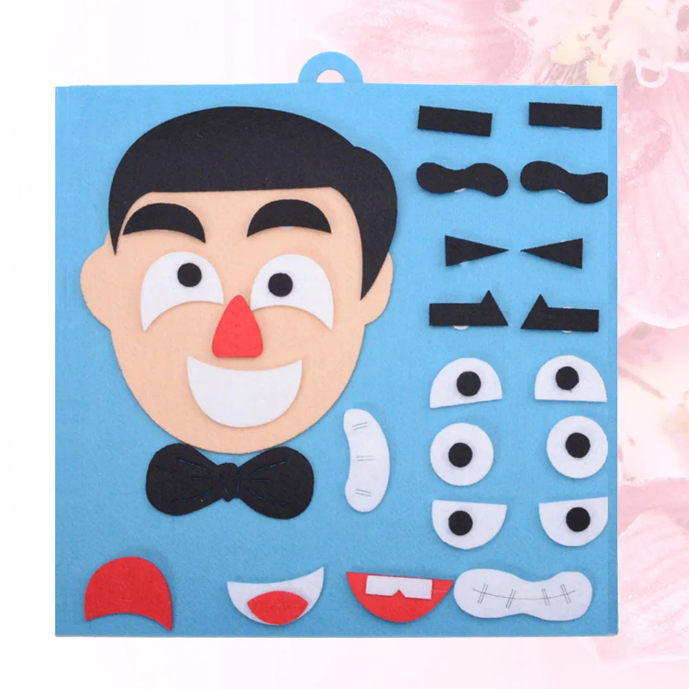 1 قطعة لغز الوجه وجوه قابلة للتغيير التعليمية التنمية المبكرة لغز مجموعة السماء الزرقاء التعلم التفاعل بين الوالدين والطفل