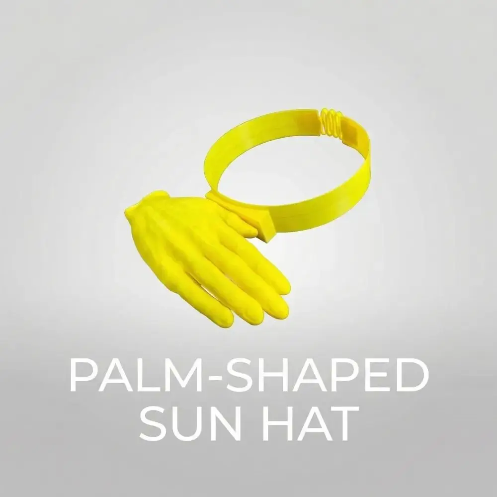 3D Printing Hand Shape Sun Hat Adjustable Creative Palm Visor Headband Portable Lightweight Outdoor Beach Hat Outdoor Activities