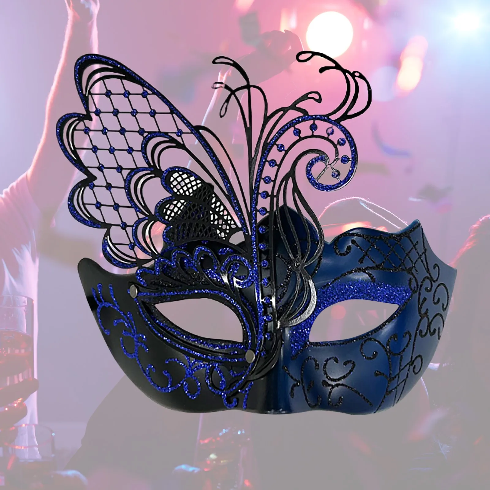 Women Shining Plated Party Wedding Props Masquerade Mardi Butterfly Carnival Easter Show Party Nightclub Masks Festival Supplies