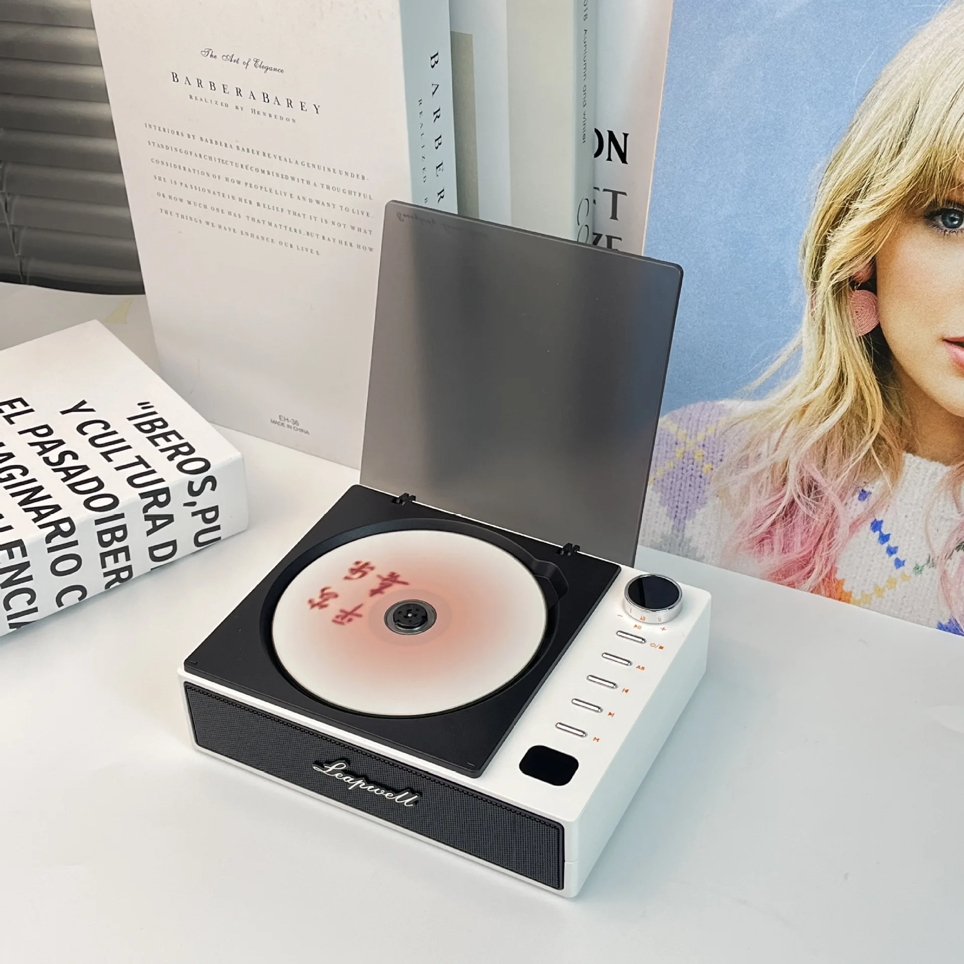 Portable CD Player Wireless Bluetooth Speakers FM Radio Music Album Player Home CD Machine With Screen, Rechargeable
