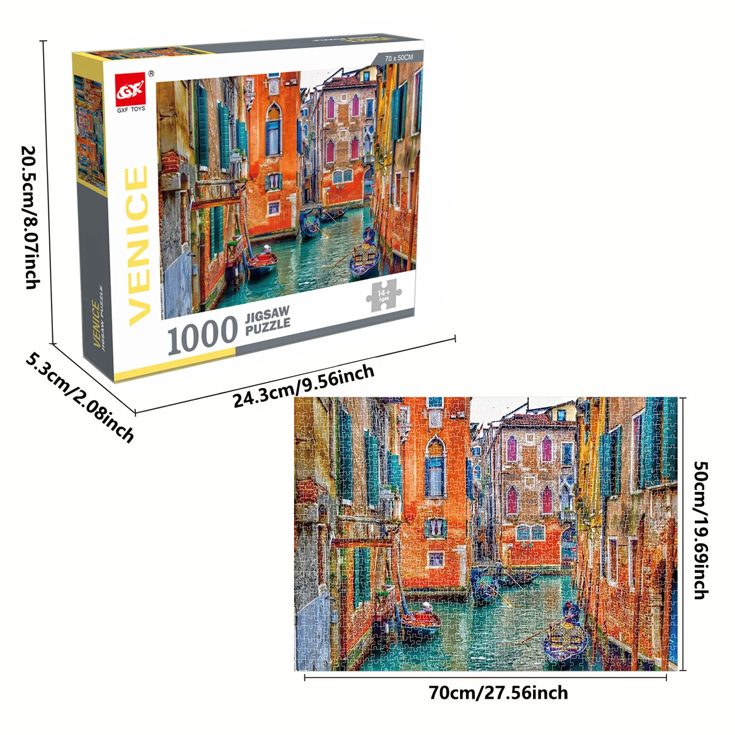 Puzzles de venise pour adultes, 1000 pièces, jeux de décoration pour la maison, Puzzle de sol amusant pour la famille, jouets éducatifs pour enfants