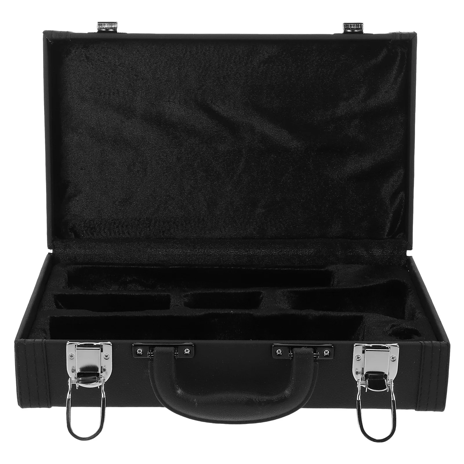 

Hard PU Clarinet Case Portable Single Bag Waterproof Anti Pressure Black Clarinet Storage Box Latch Lock Ergonomic Handle