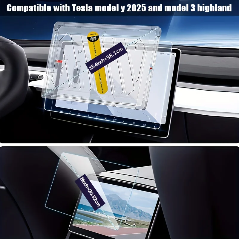 For Tesla model Y YL 2026 Juniper 16 Inch Tempered Glass Screen Protector HD Center Control Film Installation tool image 5