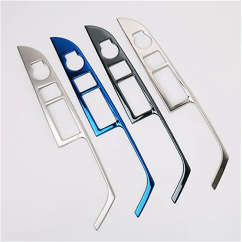 EAZYZKING Car styling stainless steel door panel armrest handle sticker auto accessories case for KIA Rio K2 2012-2016