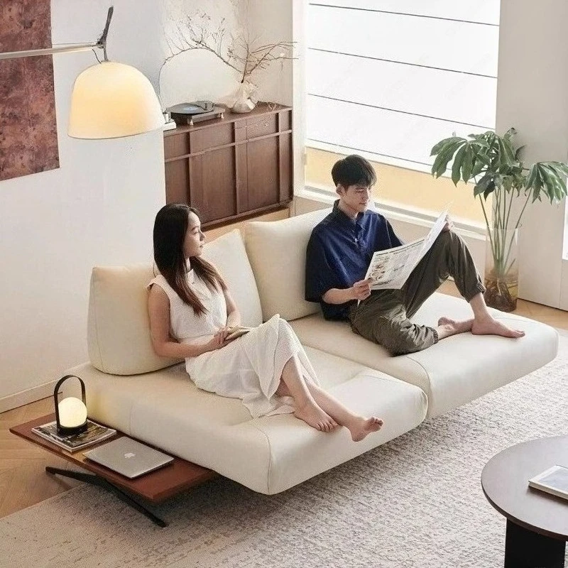 Original Creative Leather Sofa Dynamic Rotating and Foldable Seats Living Room Furniture FAS Level Material Minimalist Modern