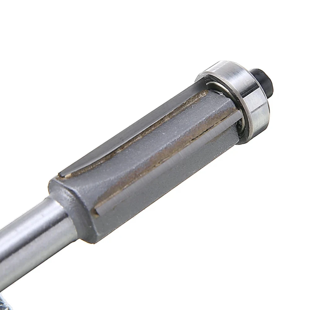 Double Bearing Flush Trim Router Bit with 8mm Shank for Woodworking Anti Kickback Design and Enclosed Lubricated Bearing