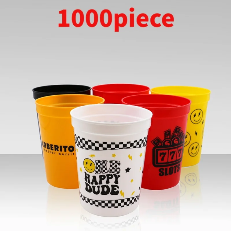 Boissons de fête en plastique dur de qualité supérieure, standard réutilisable, personnalisé, PP, options, 12oz, 16oz, 20oz, 10 00 pièces