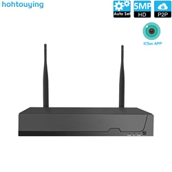 Icsee 8CH H.265 HD 5MP 4K wireless NVR recorder for ICSEE XMEYE WIFI cctv camera system Support ONVIF camera