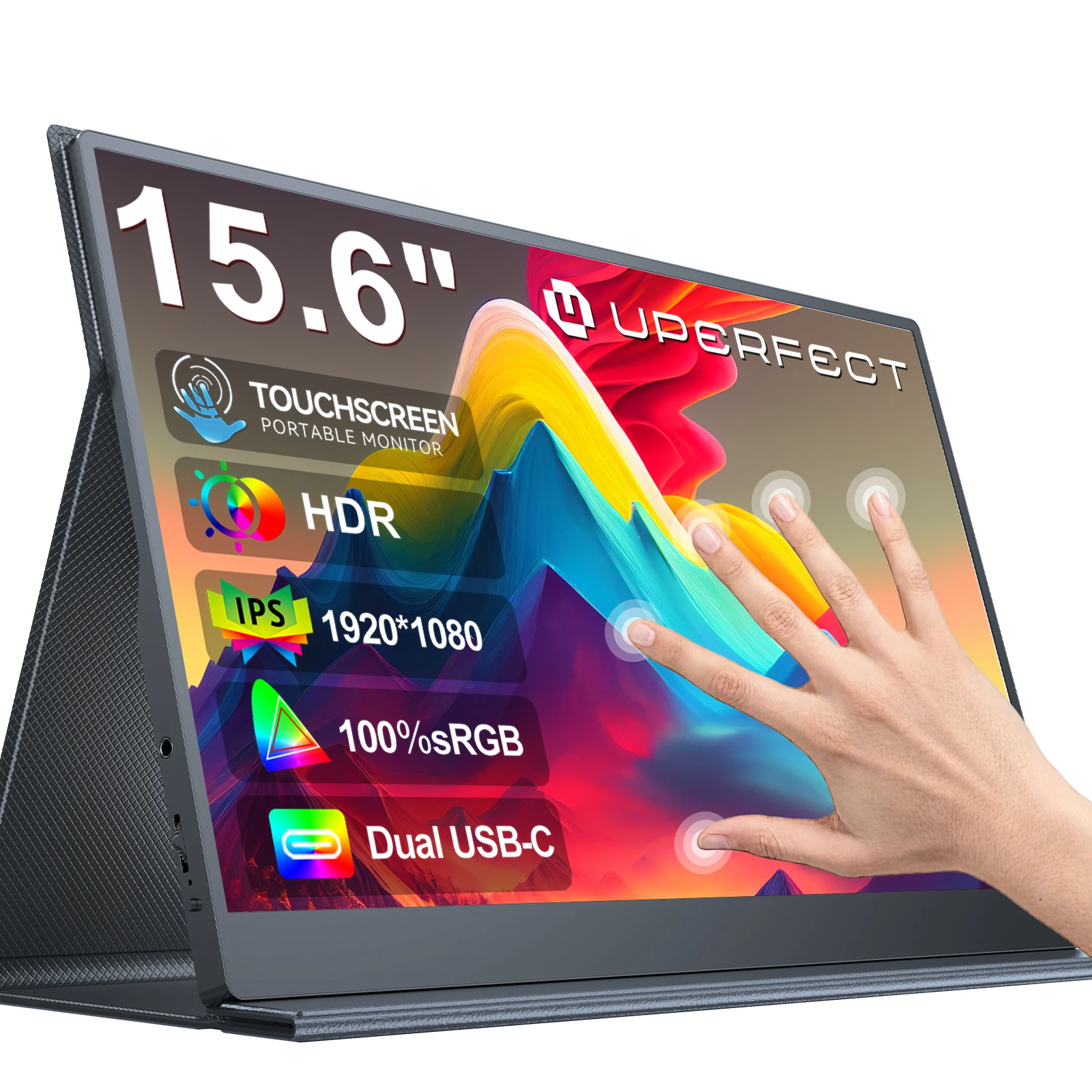 UPERFECT 15,6 Zoll Touch Tragbare Monitor Gaming 1920*1080P 300cd/m2 Erweiterte PC Display Für TV Laptop zweite Bildschirm XBox PS4/5