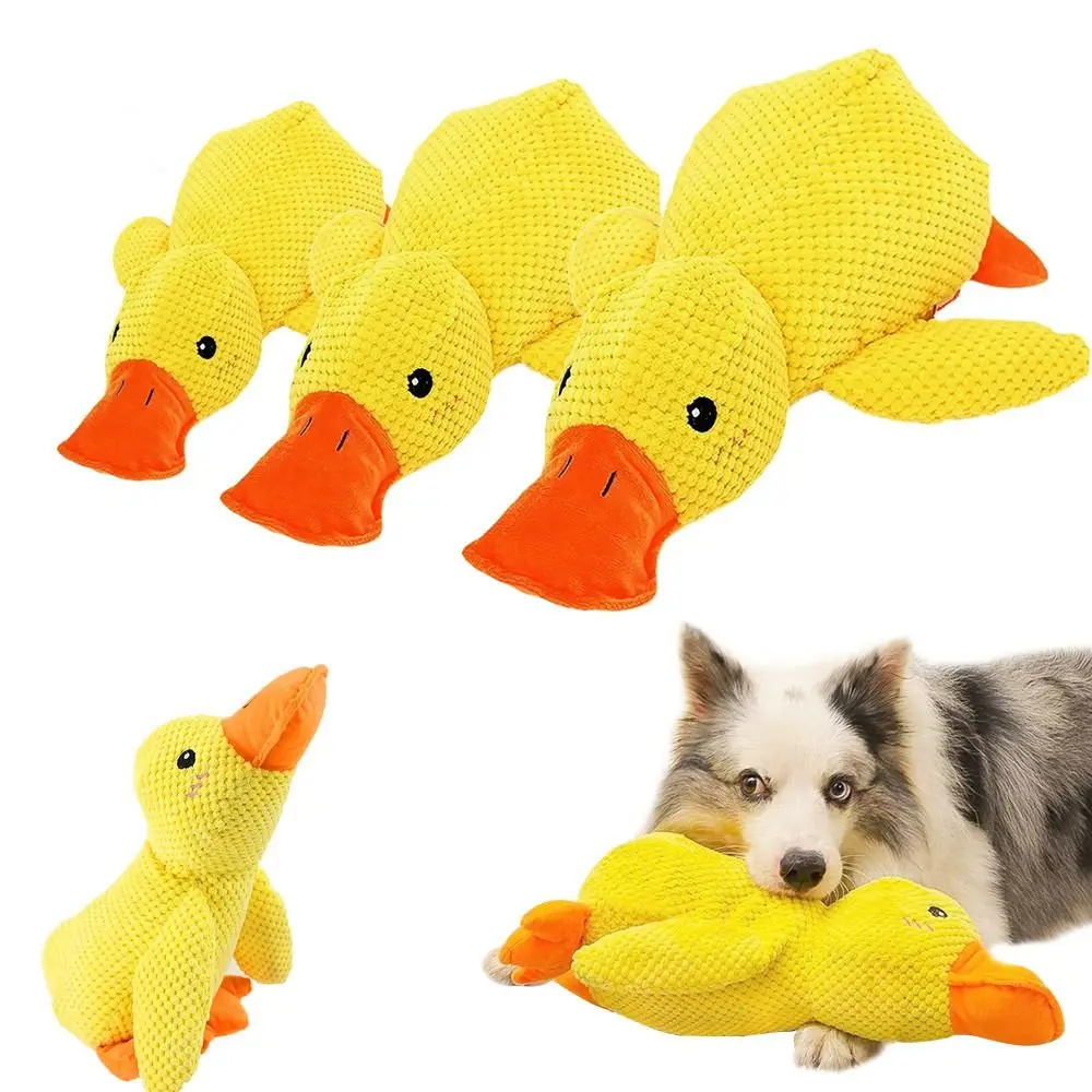 Cute Interactive Dog Squeaky Toy Creative Soft Quacking Duck Sound Plush Pet Toy Cat