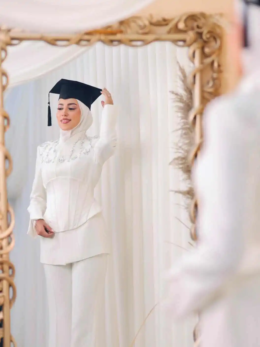 Girls Pants Suits 2 Pieces Customized Muslim Jacket Blazer Set Ladies Graduation Ceremony Formal Wedding Guest Wear