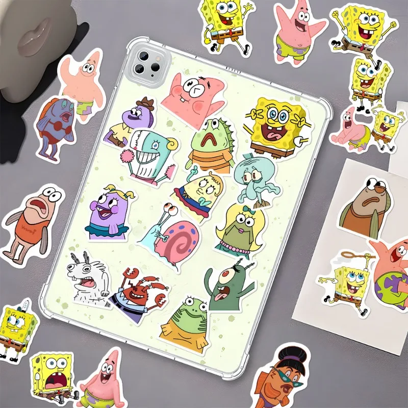 65PCS Cartoon Cute SpongeBob SquarePants Stickers Cell Phone Case Water Cup Suitcase Laptop Decorative Stickers Wholesale