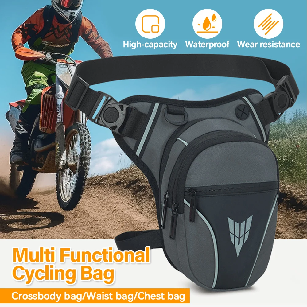 

Sports Ride Bag Motorcycle Hip Waist Bag Outdoor Large Capacity Rider Bum Drop Thigh Bag Multipocket Motorcycle Leg Side Bag