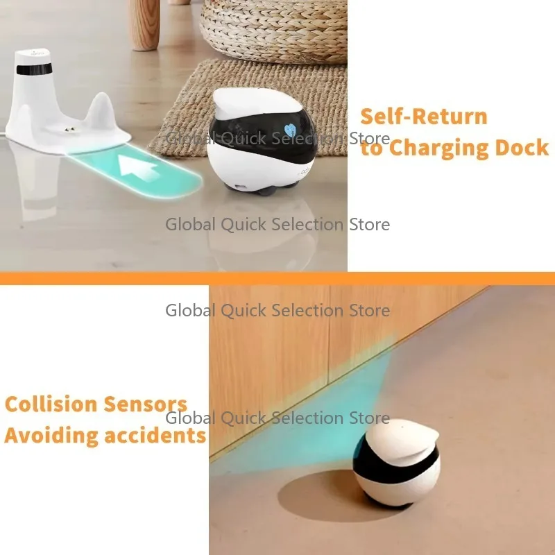 S-mart App Wireless Control E-bo Pet Companion R-obot Camera Laser Automatic Electron Interactive Rob-otic Ca-t Toy