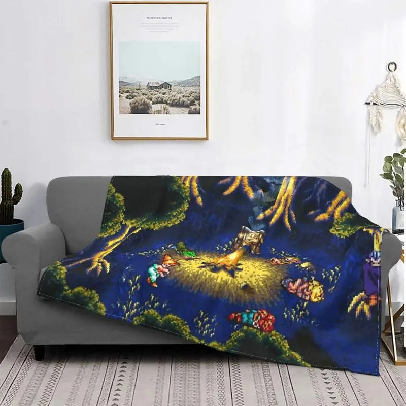 Chrono Trigger Campfire Blankets Coral Fleece Ultra-Soft Throw Blanket for Bed Couch Bedspreads