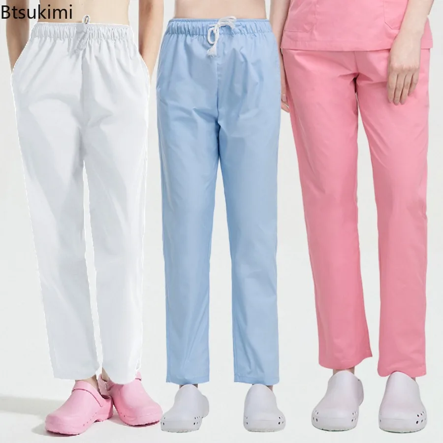 novas-calcas-de-enfermagem-de-qualidade-unissex-com-cintura-elastica-calcas-medicas-uniformes-de-enfermagem-calcas-de-trabalho-a-prova-de-poeira