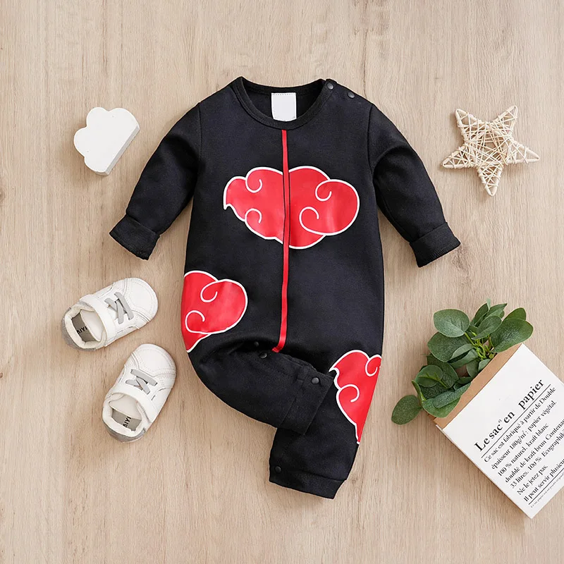 

Newborns Baby Clothes cotton Cartoon Anime O-Neck Long-Sleeved Auspicious clouds Spring autumn Fashion neonatal clothing 0-18m