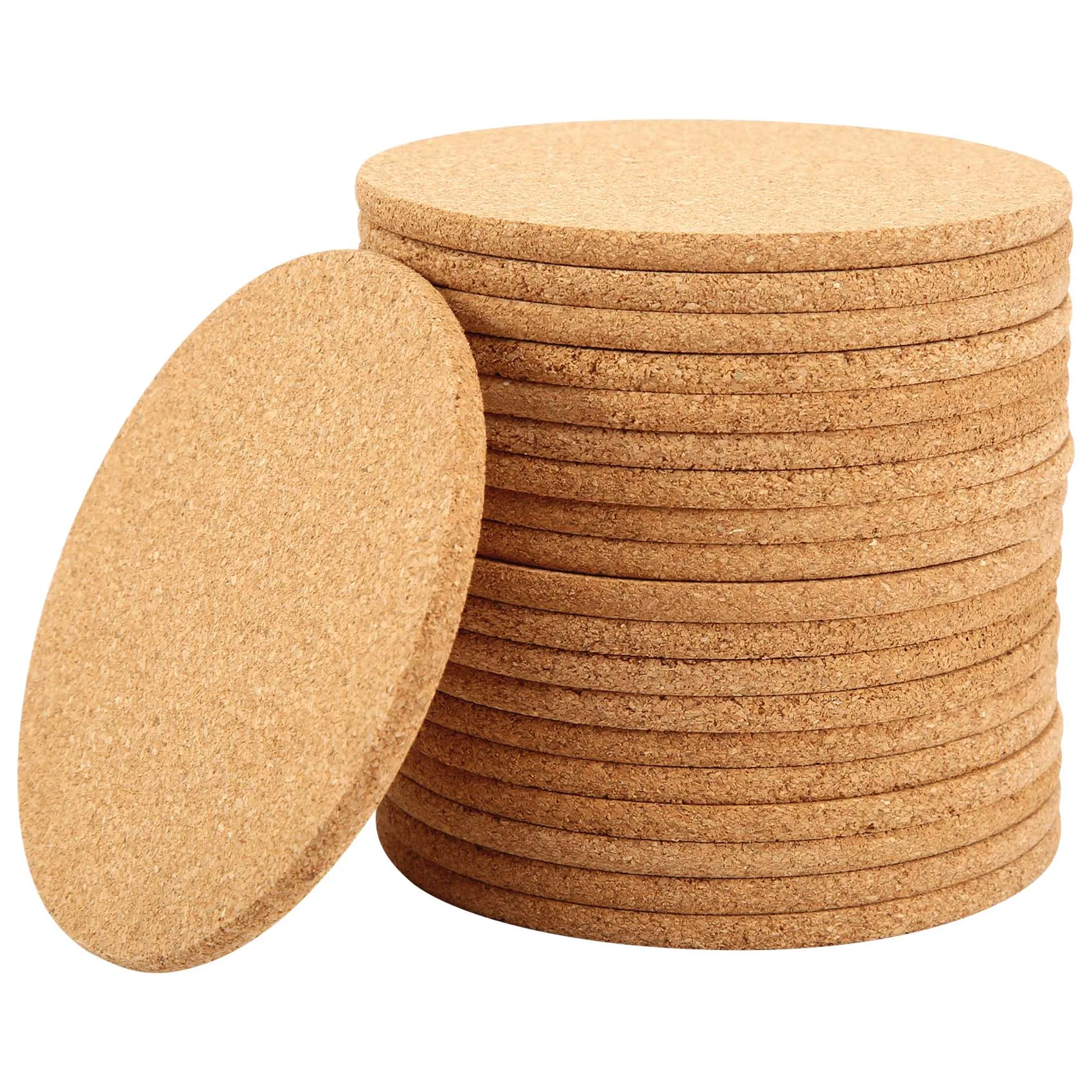 20Pack Cork Coasters for Drinks,Bar Coasters Absorbent Heat Resistant Reusable Saucers for Drink Wine Glasses Cups Mugs