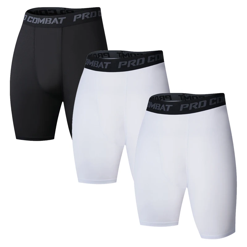 3-piece set of men's boxer shorts M-XXL quick drying black and white sports underwear, sweat absorbing, breathable and fitness