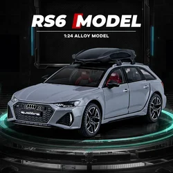 1:24 Diecast Alloy Model Car RS6 Avant Wagon Simulation Sportcar Metal Vehicle Miniature Gift Children Birthday Boys Hot Toys