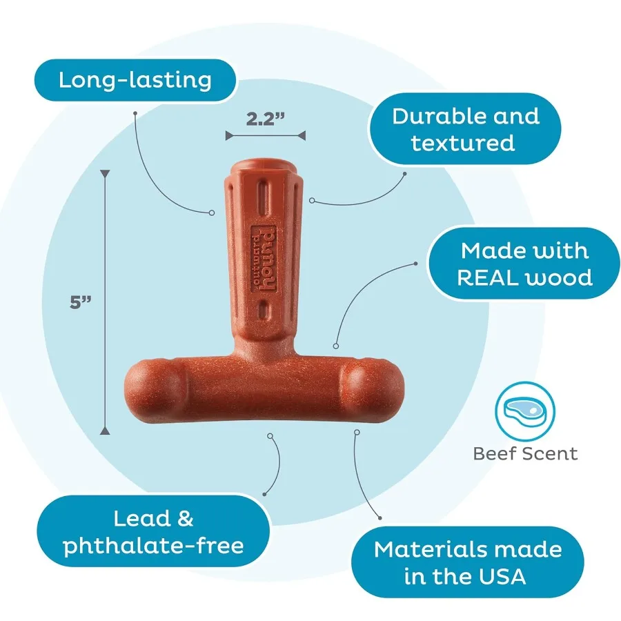 لعبة مضغ متينة للكلاب مع رائحة لحم البقر للكلاب الكبيرة مثالية للعب طويل الأمد وتخفيف التسنين مثالية للمغامرة الخارجية