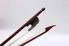 New 4/4 Violin Bow full size Natural horsetail baroque Style Brazilwood Ebony frog Advance Horse Hair #US