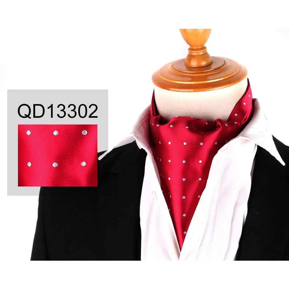 Gentleman Luxury Men Tie Formal Soft Wedding Cravat British style Ascot Scarf Wedding