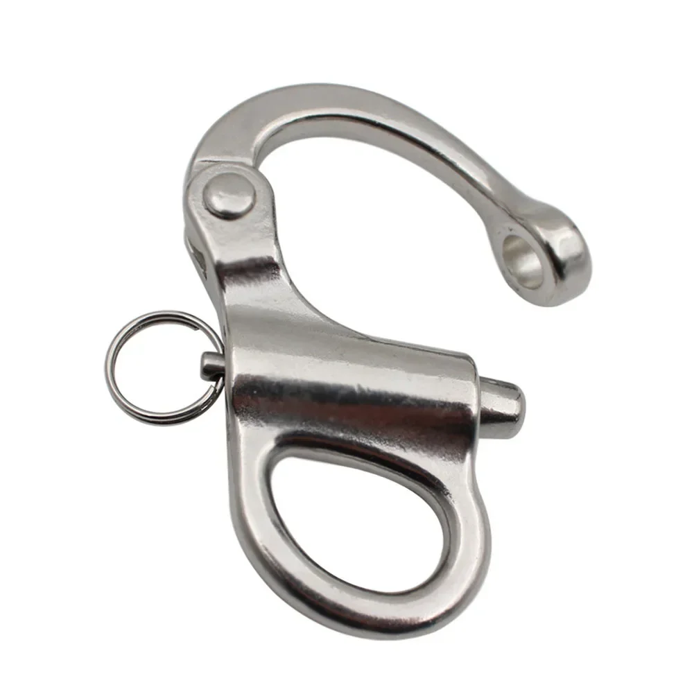 Stainless Steel Quick Release Boat Anchor Chain Eye Shackle Swivel Hook Snap Marine 52mm For Universal Applications Accessories