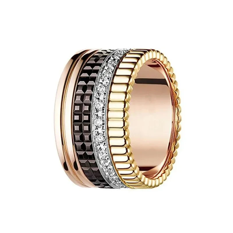 High quality 925 sterling silver rotating gear ring Ladies fashion luxury brand jewelry for Valentine's Day gifts