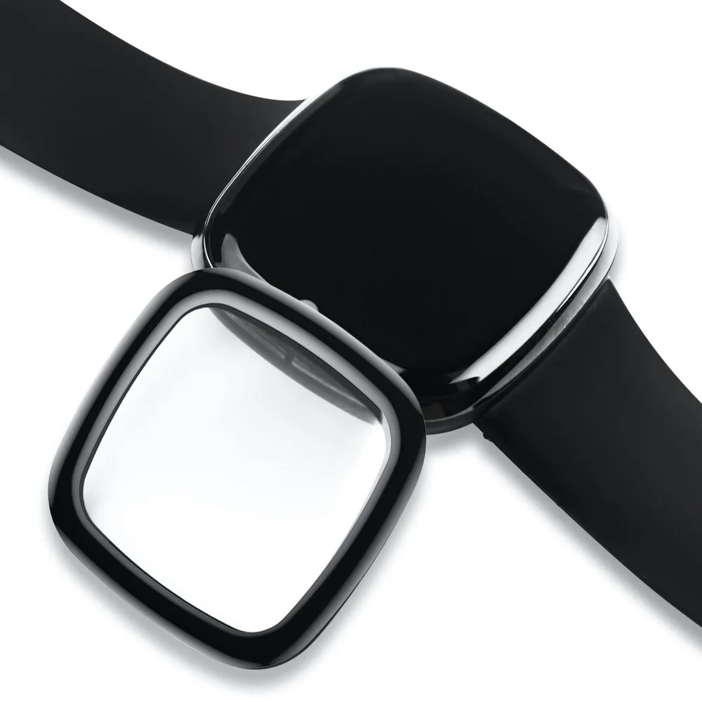 3D Cong Mềm Mại Edge Trong Suốt Bảo Vệ Cho Fitbit Versa 4/3/Sense 2 Đồng Hồ Thông Minh Versa4 Versa3 tấm Bảo Vệ Màn Hình Full Cover