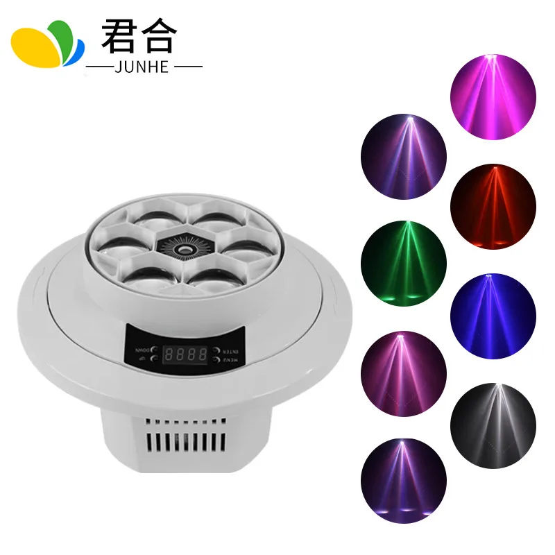 Embedded 6 Eyes LED Bee Eye Light Sound Activated Rotating Strobe Flash Atmosphere Light for KTV Bar Disco Party