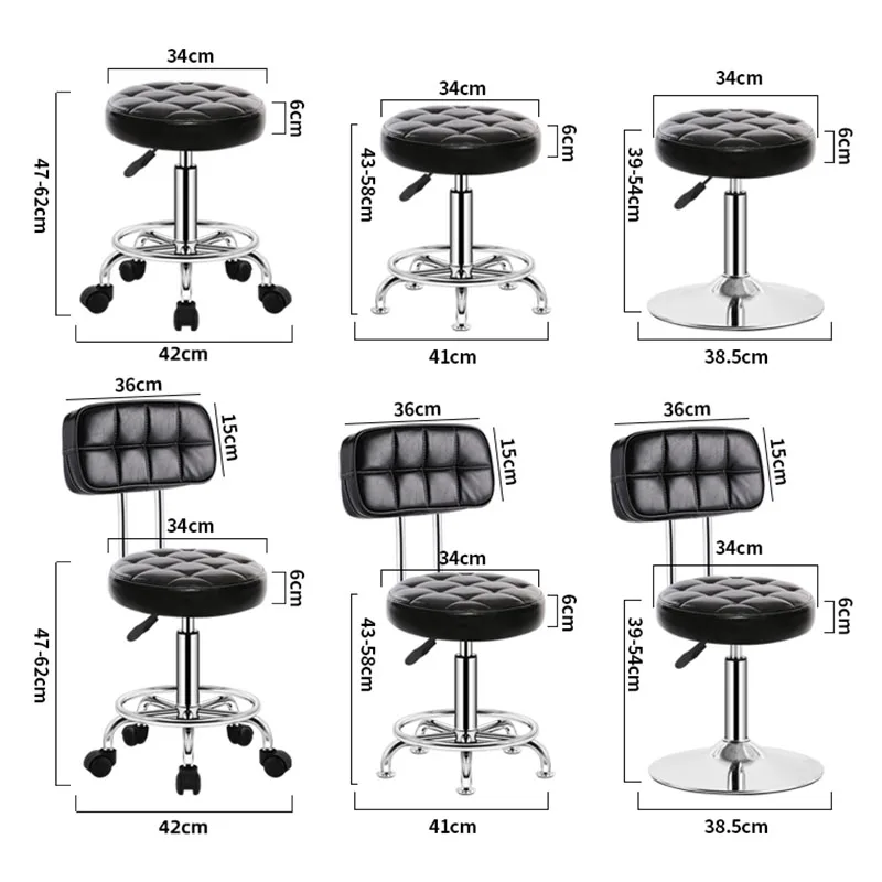 Cadeira de rotação de elevação vermelha personalizada, cadeiras de barbeiro, cadeira de beleza, salão de manicure, cabeleireiro, esteticista, móveis