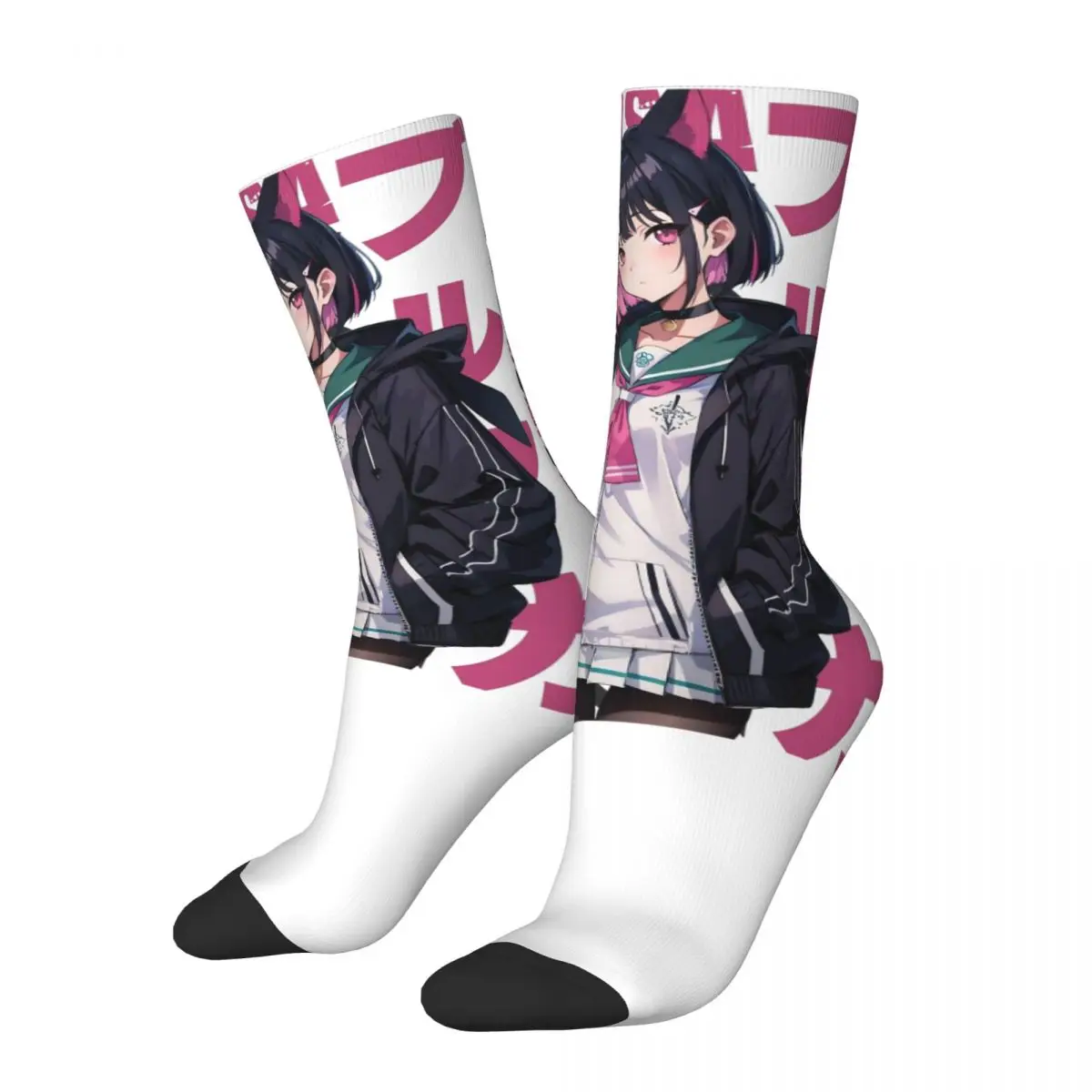 Happy Funny Male Men Socks Harajuku Blue Archive Kyouyama Kazusa Sock Anime Skateboard Women's Stockings Spring Summer Autumn