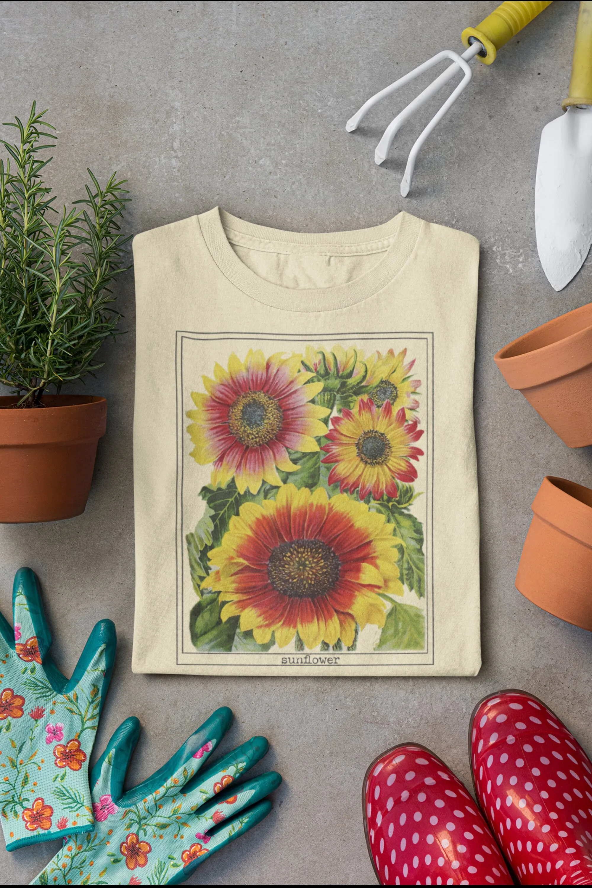 Vintage Sunflower T Shirt For Women s Botanical Flowers Retro Sunflowers Art Flower Men