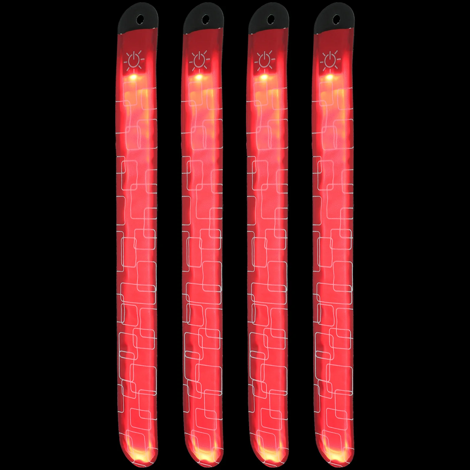 4 個の LED 馬脚バンド明るい照明屋外夜間乗馬サイクリングランニング視認性安全反射アームバンド