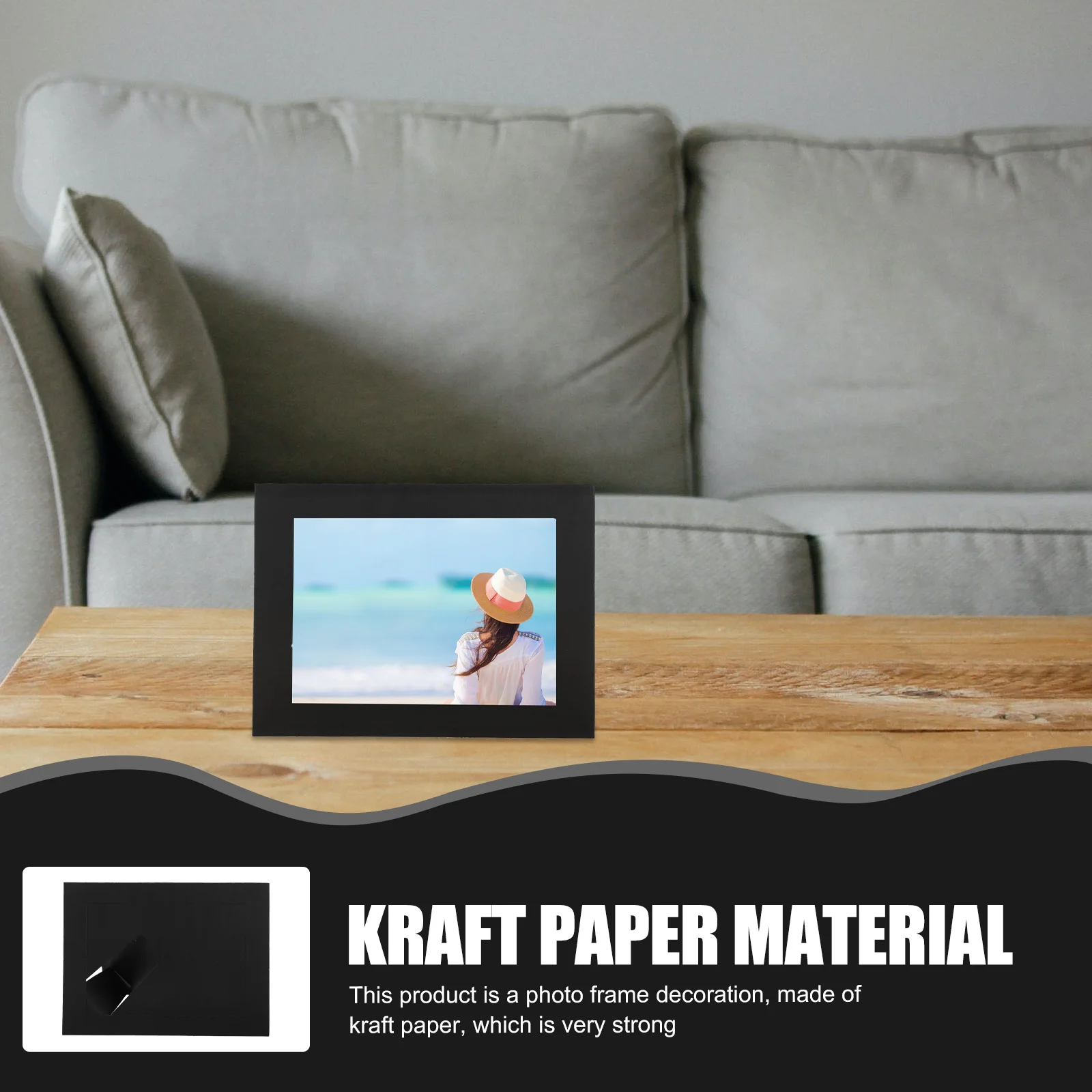 

10Pcs DIY Photo Frame Paper Picture Frame Decorative Household Tabletop Display Picture Holder for Bedroom Living Room