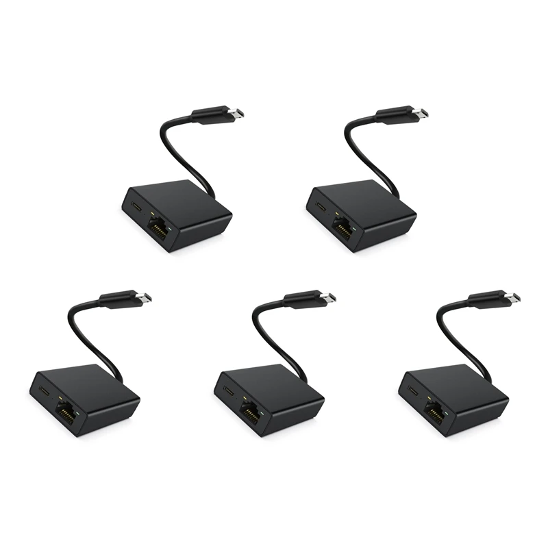 Adaptateur Ethernet Micro-USB vers 100m, carte réseau pour routeur de commutateur Ethernet 4K Fire TV Stick, 5 pièces