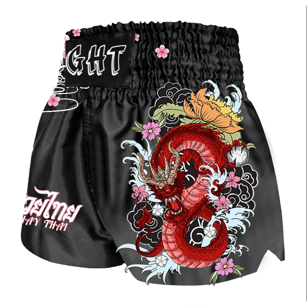 Muay Thai shorts, combat Taekwondo MMA, men\'s and women\'s children\'s printed shorts, Sanda martial arts boxing training equipmen