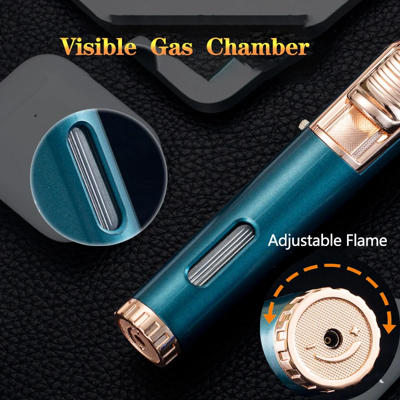 JOBON Metal Outdoor Windproof Gas Lighter 360° Ignition Blue Flame Torch Jet Ignition Gun Barbecue Kitchen Welding Tool