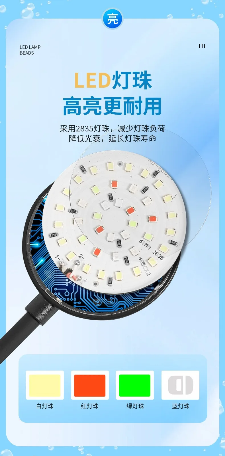 USB Aquarium Licht 5W 7W LED Wasserdichte Aquarium Beleuchtung Unterwasser Fisch Lampe Aquarien Dekor Anlage Lampe mini Aquarium Licht – Detail 7