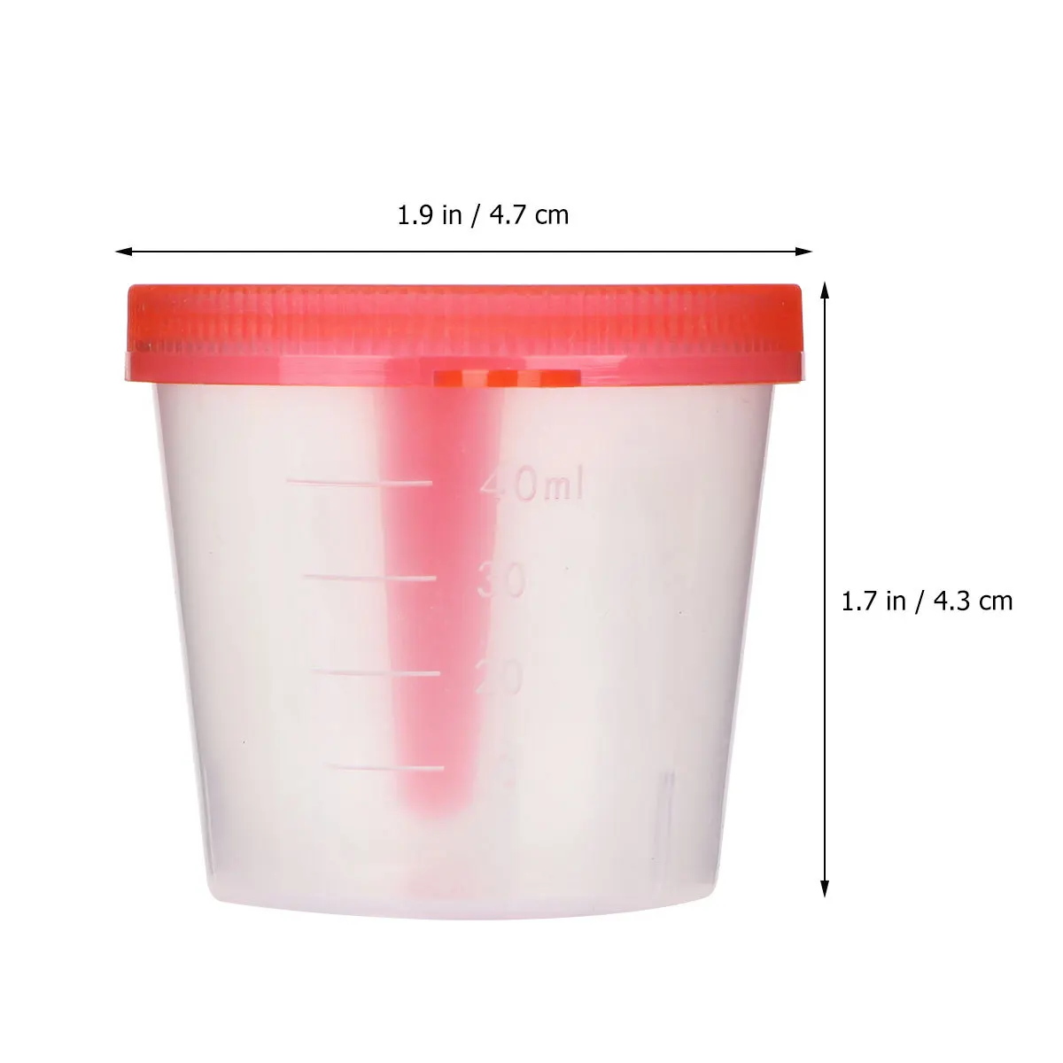 

50pcs 40Ml Specimen Cups Disposable Plastic Stool Container Sterile Fecal Collection Jar Leakproof For Urine Feces Analysis