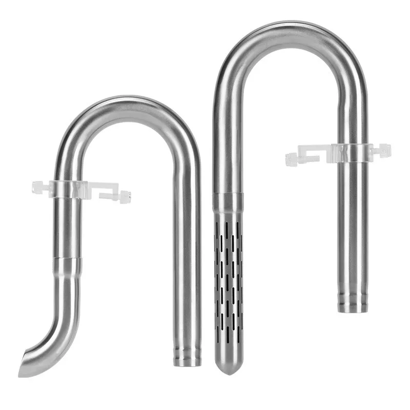 أنبوب فلتر حوض السمك من الفولاذ المقاوم للصدأ ، مدخل ومخرج ، مضاد للأسماك والروبيان ، مكون قابل للتمديد ، إكسسوارات تصنعها بنفسك #6