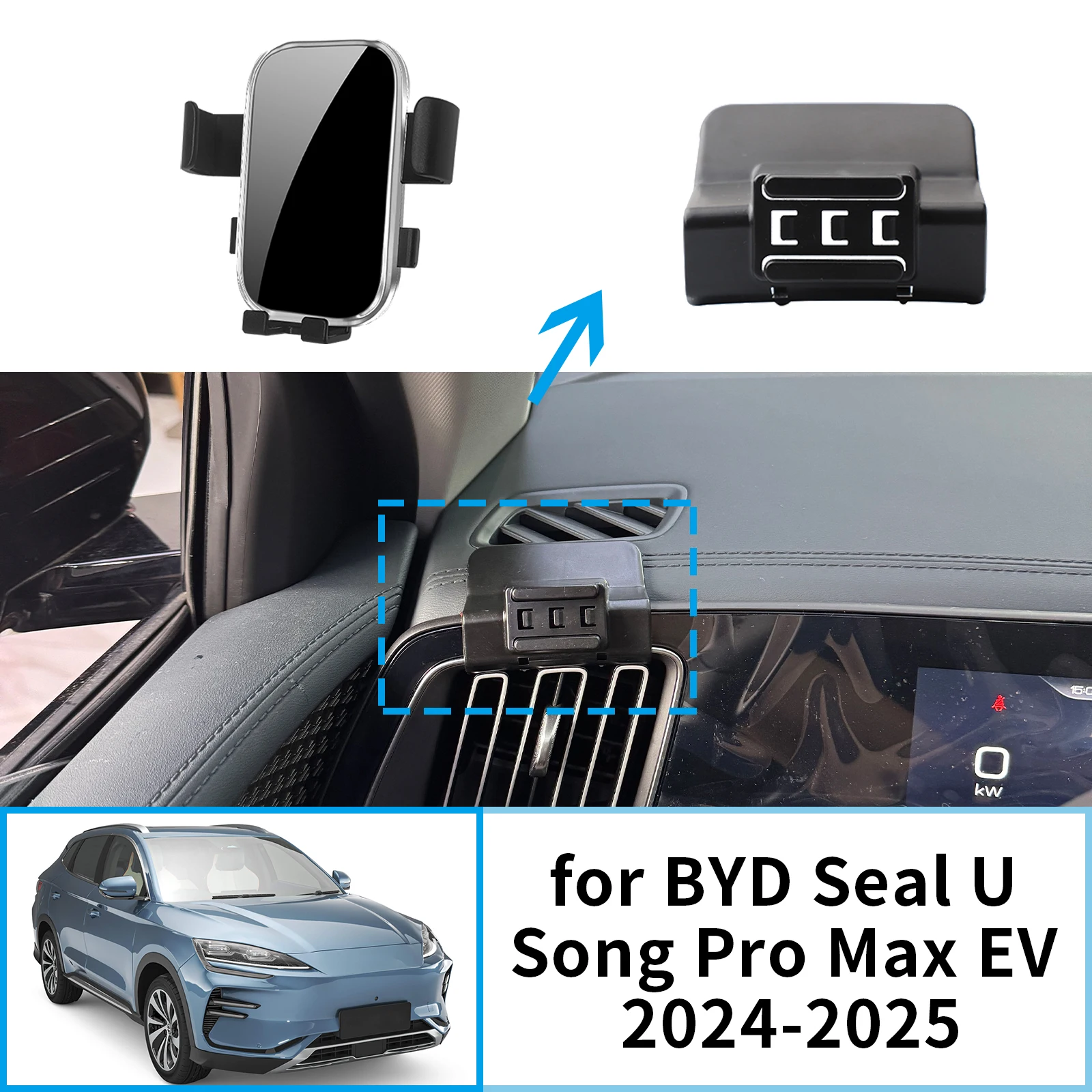 

for BYD Seal U Song Pro Max EV 2024 2025 Car Mobile Phone Holder Stand Auto Accessories GPS Bracket Navigation