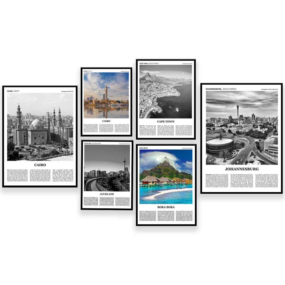 

Petra Print, Mexico City, Cape Town, Johannesburg, Cairo, Egypt, Bora Bora, Auckland black and white poster travel photography