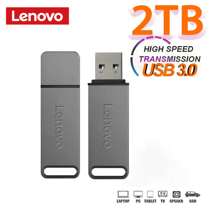 Original Lenovo Pen Drive 2 TB USB 3.0 Flash Metal Drive 1TB Large Capacity High-Speed Transfer Storage Waterproof Memory U Disk