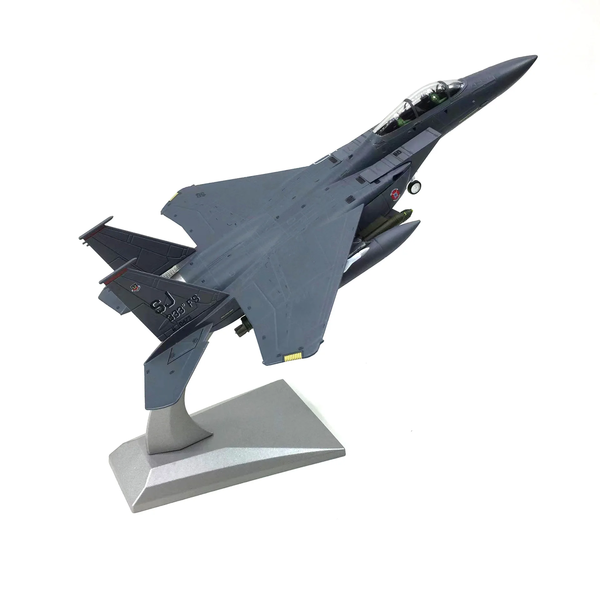 1/100 Scale Classic American Eagle F-15E Strike Eagle Supersonic Attack Fighter Pre-Build Model Kits Aircraft Alloy Diecast Airp
