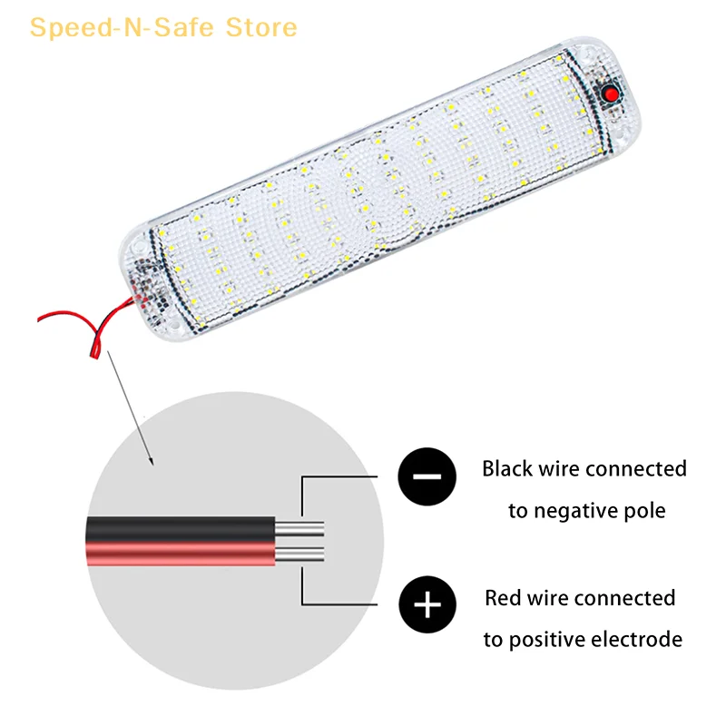 12V-85V 36/108LED Interior Light Bar With Switch For Car, Camper, Bus, Motorhome, Boat Roof Lighting