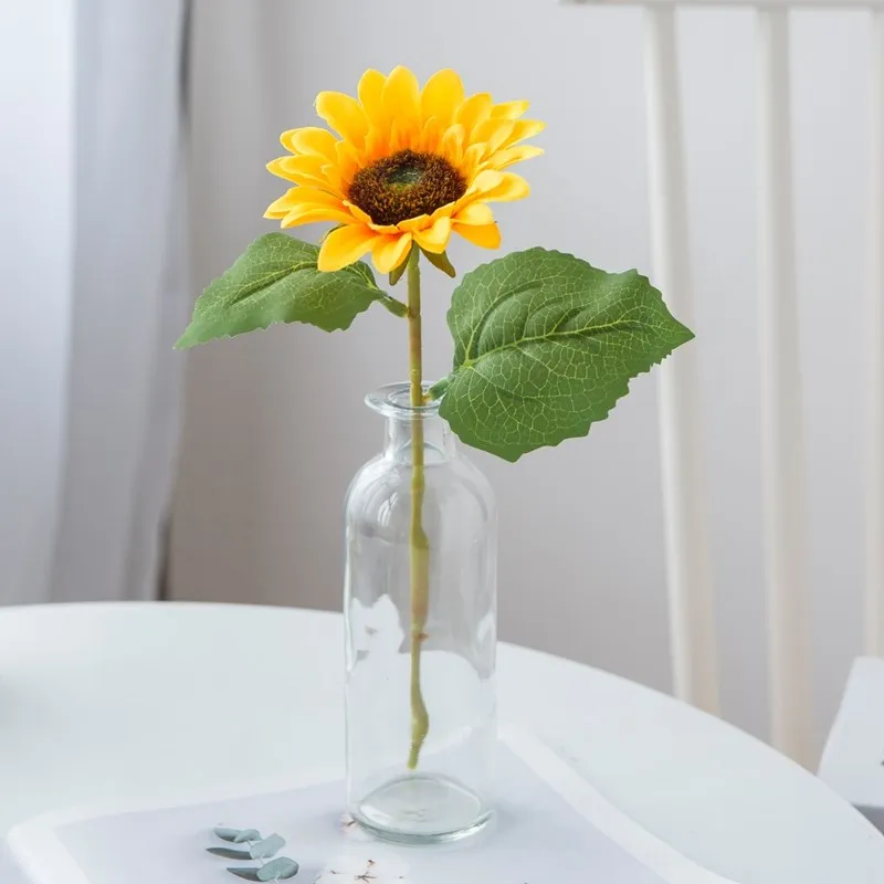 1/3/5Pcs Künstliche Blumen Seide Sonnenblumen Familie Zimmer Vase Weihnachten Hochzeit Dekorationen Garten Bonsai Zubehör Sammelalbum – Detail 19